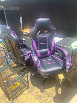 Gaming Chair Racing Office High-back Computer Game Chair w/pillows