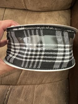 Black And White Plaid Ribbon