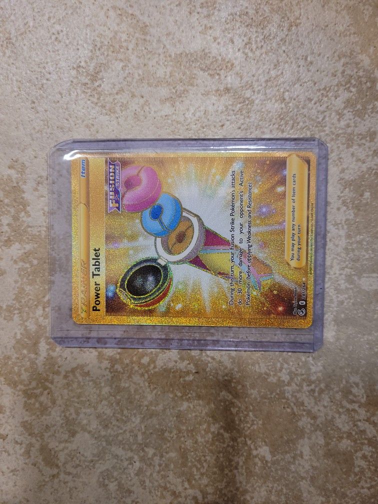 gold power tablet pokemon card TCG - Fusion Strike Full Art Holo 281/264 Placeholder Image Provided Fusion Strike Power Tablet Gold