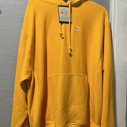 champion yellow hoodie 