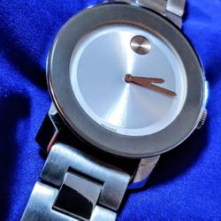 Movado mb.01.3.34.6039 Swiss Women's Classic Minimalist Watch 36mm EUC