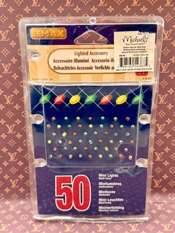 Lemax 50 Mini Lights Multicolor Battery Powered Switch Control