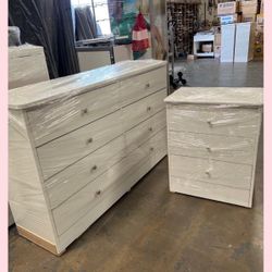 Dresser set / Eight drawers dresser and nightstand