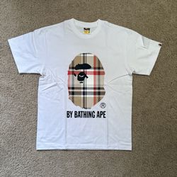Bape Check By Bathing Ape Tee White Size Medium