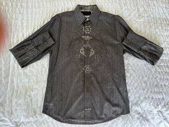 Christopher Wicks English Laundry Mens Embroidered Long Sleeve Shirt - Size Medium
