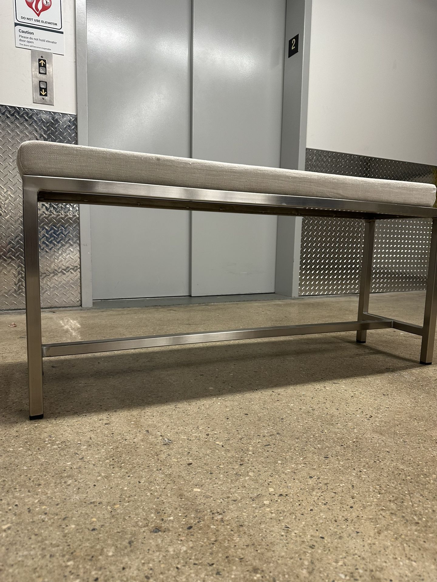 Ottoman / Steel Bench W Cushion !