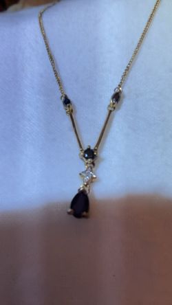 Sapphire And Diamond Necklace 