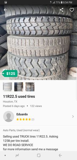 11R22.5 used tires
