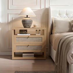 Brand New Set of 2 Rattan Nightstands