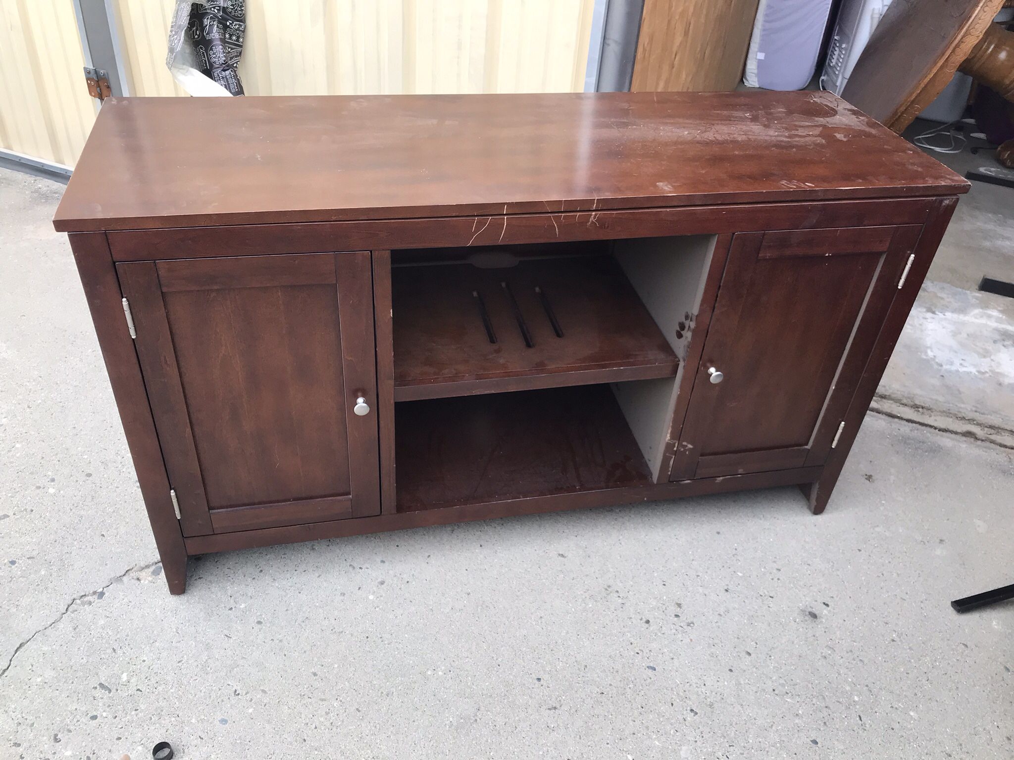 Wood TV Entertainment Center $300 OBO
