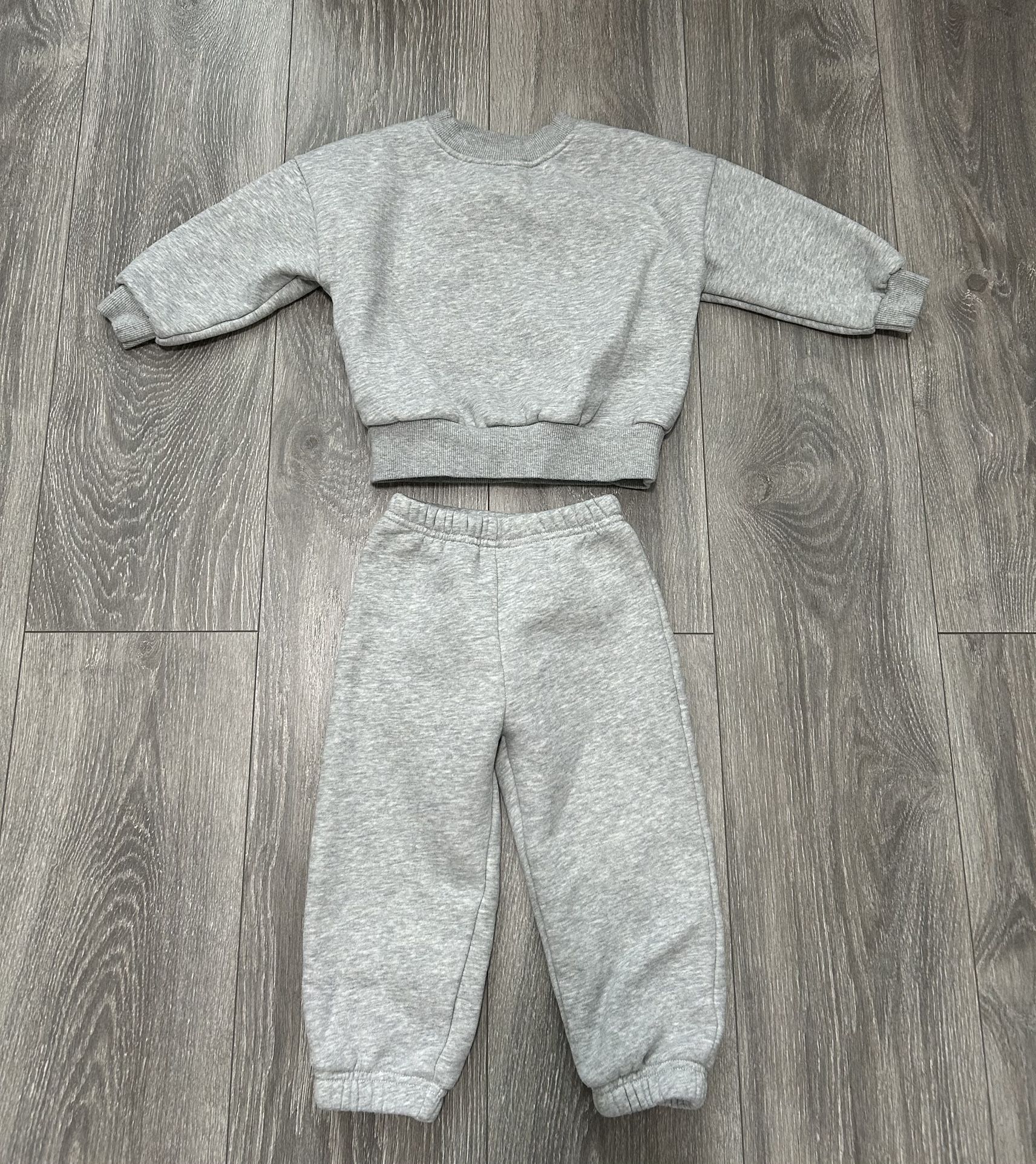 Purely Little Baby's 2 Piece Warm Tracksuit - Heather Grey Size 12-18 Months
