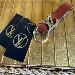 Authentic Louis Vuitton, Keychain, Leather And Chrome