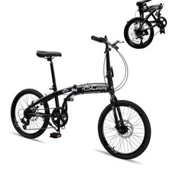 New in it’s box CamPingSurvivals 20 Inch Folding Bike, 7 Speed Foldable Bike with 100% Assembled, Du