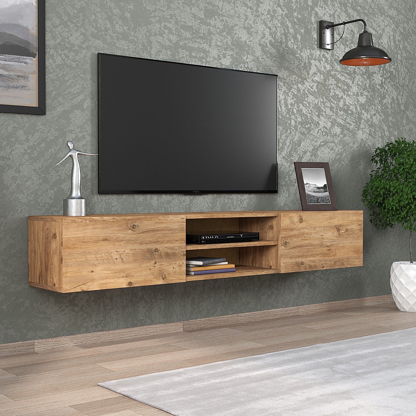 Stock Clearance % 60 Off - (4 Color Options) Otranto Floating TV Stand & Media Console