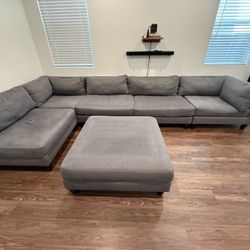 Oversized Gray Sectional Couch
