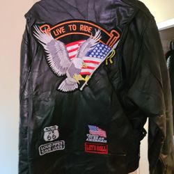 Motorcycle Leather Jacket  $100