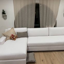 RH White Sectional Sofa