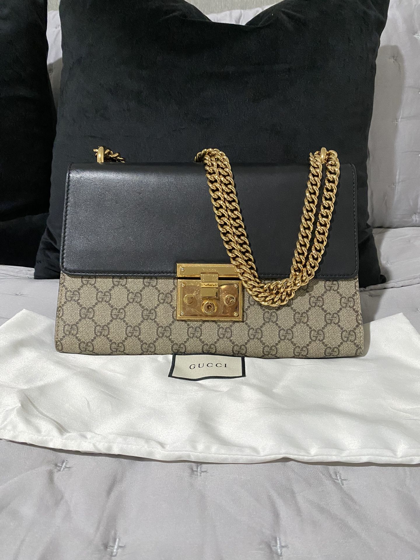 Gucci Medium Padlock Leather Shoulder Bag 