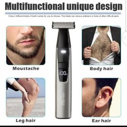 Electric Shaver Portable Full Body   Trimmer USB T-Blade LED Digital DisplayRazor