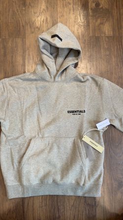 Dark Oatmeal Fear of God Essentials Pullover Hoodie Size L