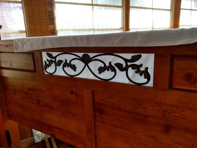 King size Ashley furniture pine headboard