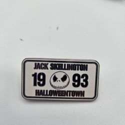 2012 DLR Nightmare Before Christmas Jack Skellington License Plate Disney Pin 