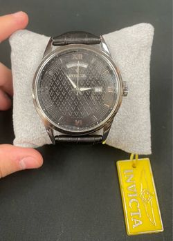 Invicta Black Leather Band Men’s Watch