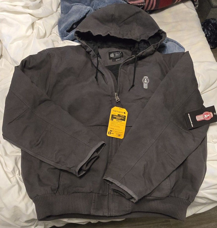 Mens Gray Carhartt Kenworth Jacket