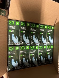 Blue Nitile Gloves, Size M. 100 Psz In Box. 