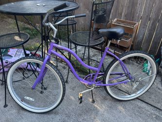 Cute Purple Cruiser Bicycle 