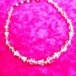Antique AB Crystal Necklace 