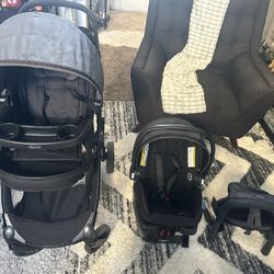 Baby Stroller 3 In 1/ Car Seat (graco) And  A Inglesina Fast Table Chair 