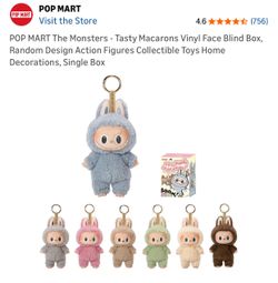 POP MART The Monsters - Tasty Macarons Vinyl Face Blind Box, Random Design Action Figures Collectible Toys Home Decorations, Single Box