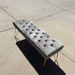 Gray Ottoman Bench