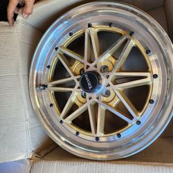 4 Drag racing dr22 rims off of mazda miata