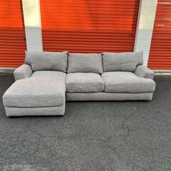 Gray 2 Piece L Shape Sectional with Chaise