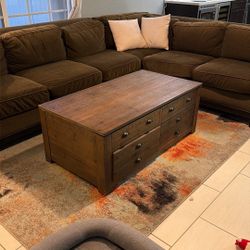 L-Couch - Green And Great Condition