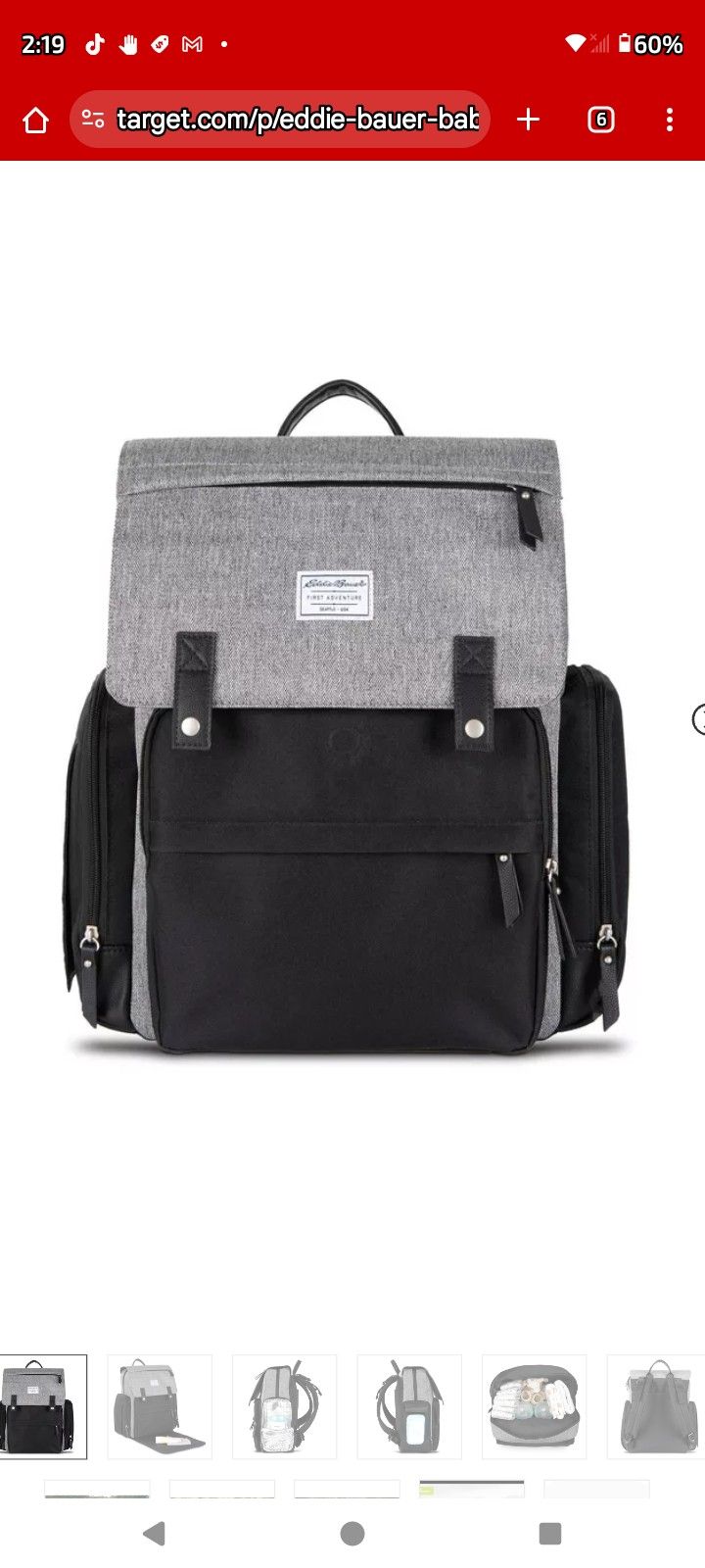 Eddie Bauer Baby Brezza Cascade Sport BackPack