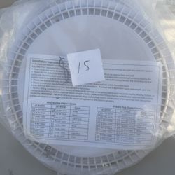 Color Match Pool Fittings 10-AV-101A 10" White Anti-entrapment Drain Cover