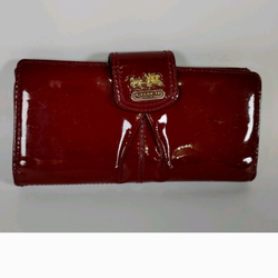 COACH PATENT RED WOMENS WALLET