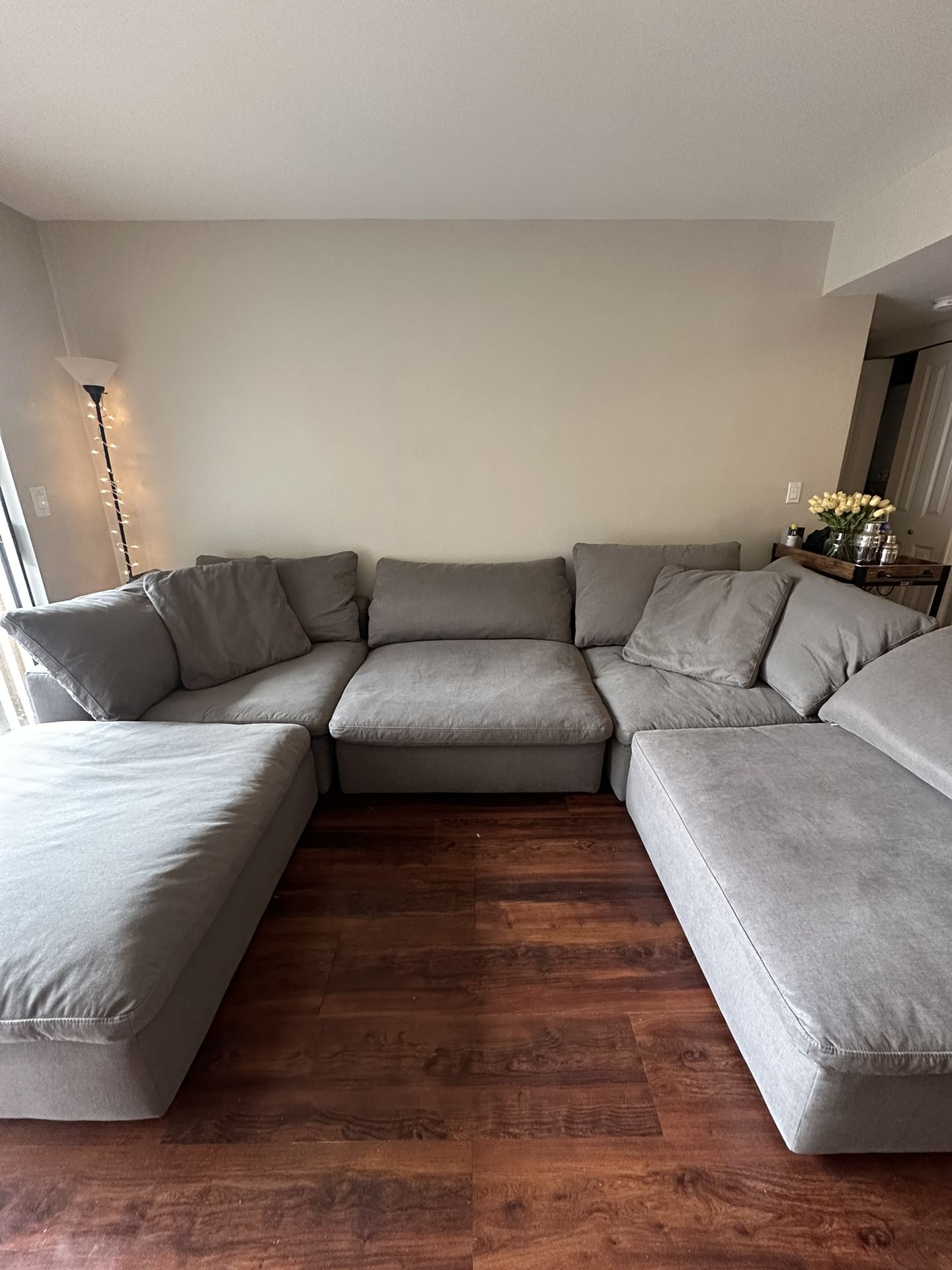 Modular Sectional Grey Cloud Couch