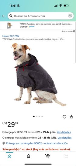TOP PAW Cortavientos para mascotas deportiva negra