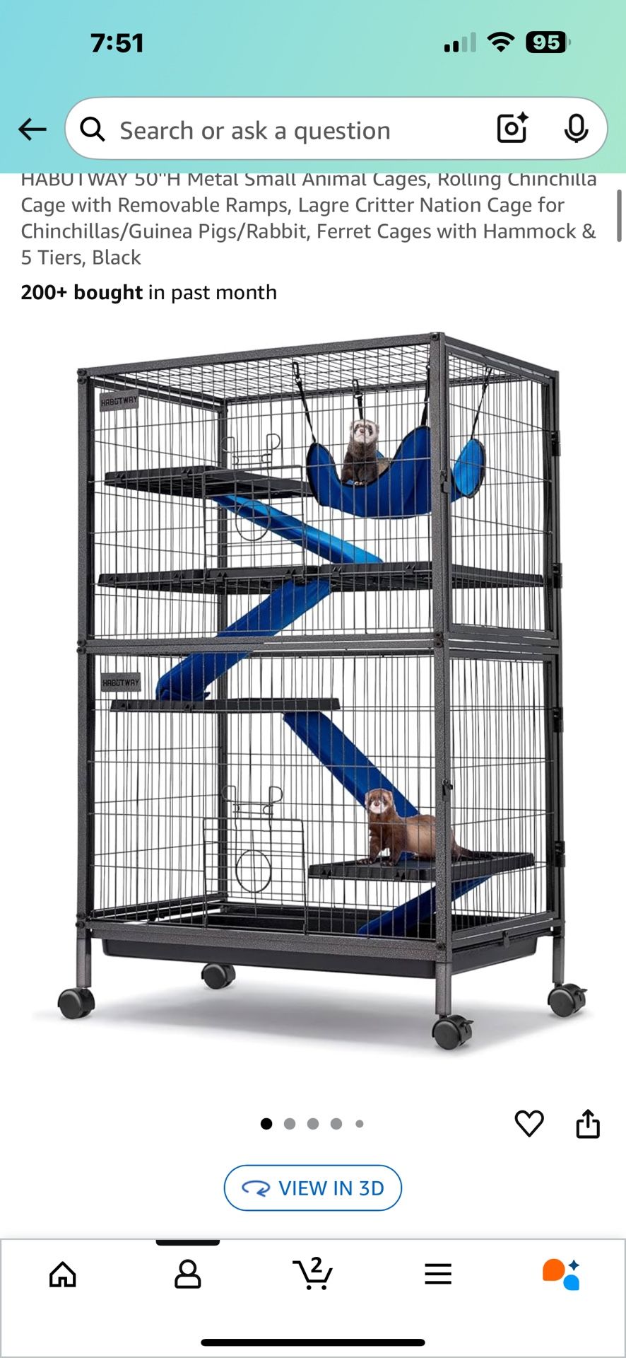 Small Animal Cage Multi-level
