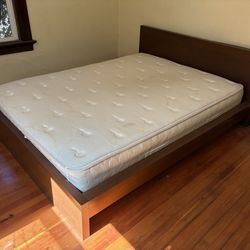 queen ikea bedframe and mattress