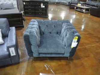 Aria Designs Zayna Tufted Chair - Blue-Gray | Armchair