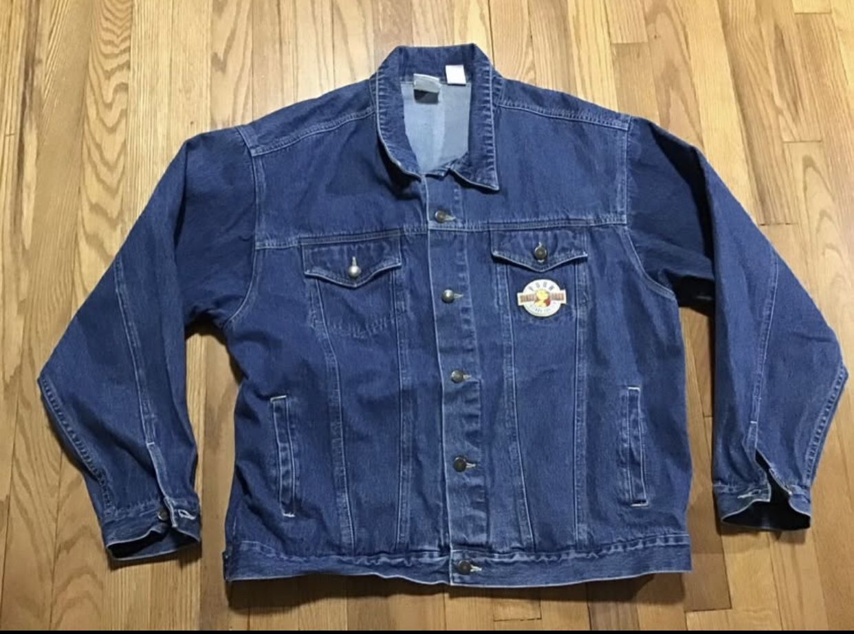 VINTAGE DISNEY DENIM WINNIE THE POOH JEAN JACKET MENS SIZE LARGE EXECELLET CONDITION