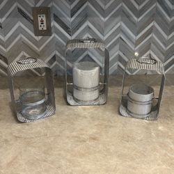 Set If 3 Candle Holders 