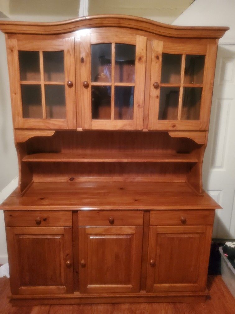 Large Bookshelf And Large Antique Full Cabinet Perfect Condition