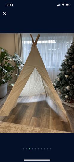Teepee Tent for Kids, Cotton Kids Tent Indoor