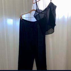 See Through / Sheer Pj Blouse And Pants 